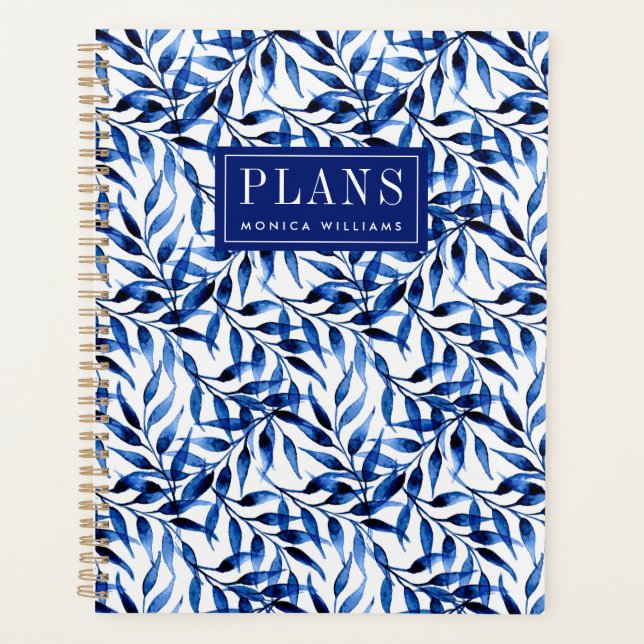 Agenda Agrega tu nombre | Tinta acuarela pintada a mano (Anverso)