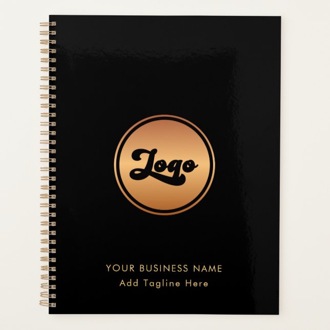 Agenda Agregar Personalizado Gold Business Logo Empresa d (Anverso)