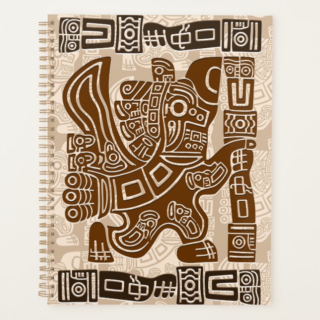 Agenda Águila azteca guerrera arte tribal antiguo (Anverso)