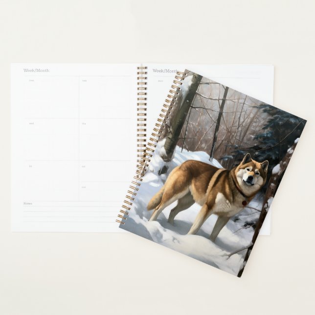 Agenda Akita Deja que nieve Navidad (Demostración)