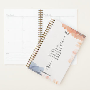 Agenda "Al final" poema Anualmente Planner