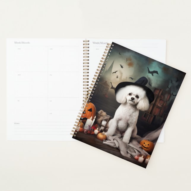 Agenda Alarma de Halloween de Bichon Frise Pumpkins (Demostración)