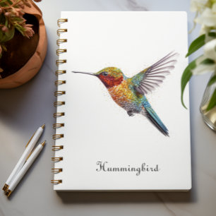 Agenda Alas arcoiris: Vibrante Hummingbird Art, personali