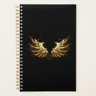 Agenda Alas del Ángel de Oro sobre fondo negro