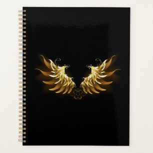 Agenda Alas del Ángel de Oro sobre fondo negro