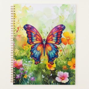 Agenda Alas Naranjas azules de mariposa