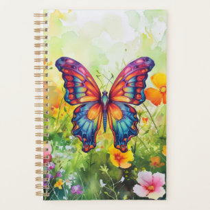 Agenda Alas Naranjas azules de mariposa
