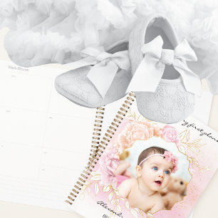 Agenda Album De Crapbook De Shabby Chic Baby Girl First Y