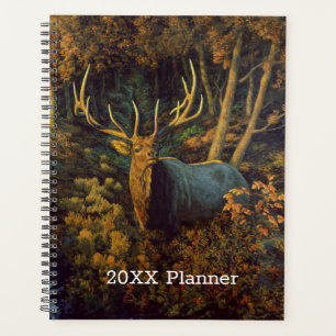 Agenda Alce toro en bosque otoñal