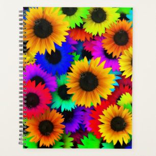 Agenda Alegre colección de girasoles coloridos