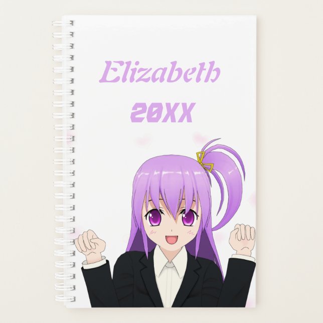 Agenda Alegre y alegre Chica anime japonés 2026 (Anverso)
