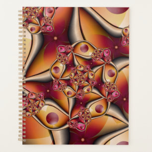 Agenda Alegría Colorida Abstracta Fantasía Rojo Naranja F