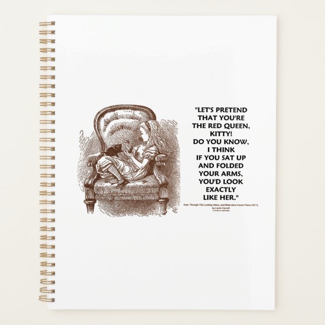 Agenda Alice Kitty Red Queen Te Verías Maravillosa Cita (Anverso)