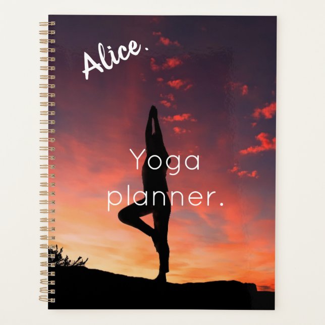 Agenda Alice. Yoga personalizado elegante (Anverso)