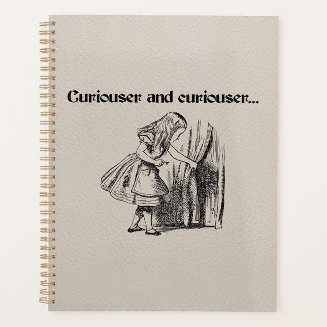 Agenda Alicia Curiouser y Curiouser con llave (Anverso)