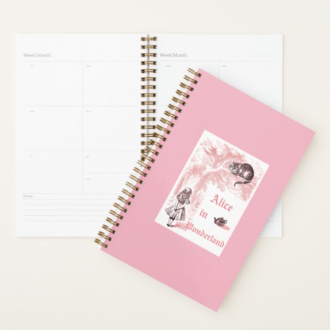 Agenda Alicia vieja con tema rosado en un Fiesta de té de (Demostración)