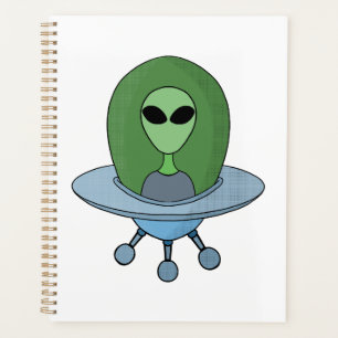 Agenda Alien en su pequeña nave espacial