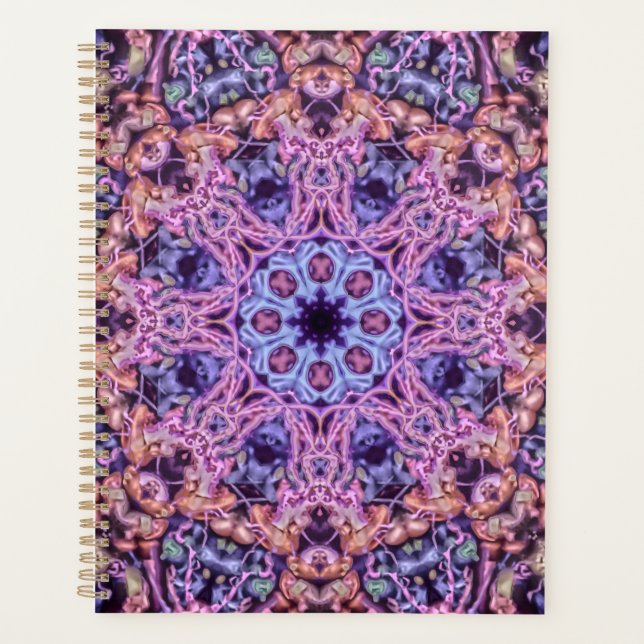 Agenda Alien Purple Psychedelic Kaleidoscopic Mandala (Anverso)