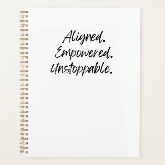 Agenda Aligned. Empowered. Unstoppable. (Anverso)