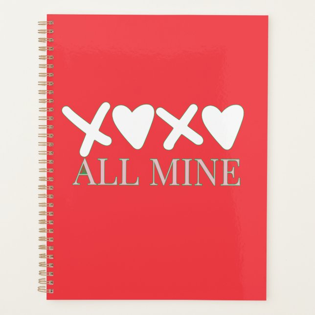 Agenda ALL MINE XOXO Valentine Shirt - Minimal Love Desig (Anverso)