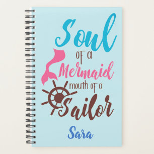 Agenda Alma de boca de sirena de marinero personalizada