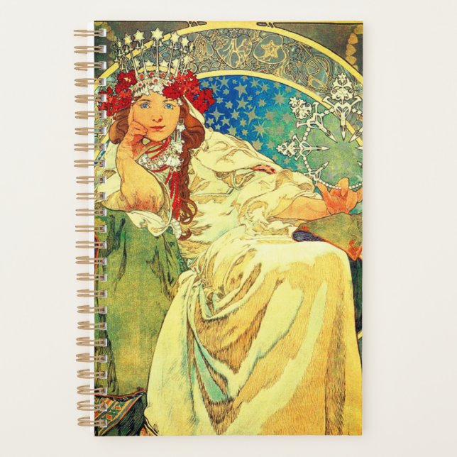 Agenda Alphonse Mucha Art Nouveau Princess Hyacinth (Anverso)