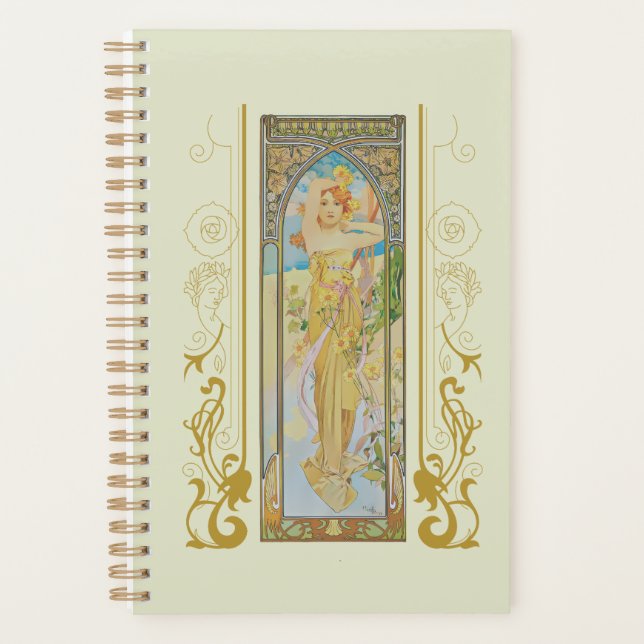 Agenda Alphonse Mucha de Art Nouveau - El brillo del día (Anverso)