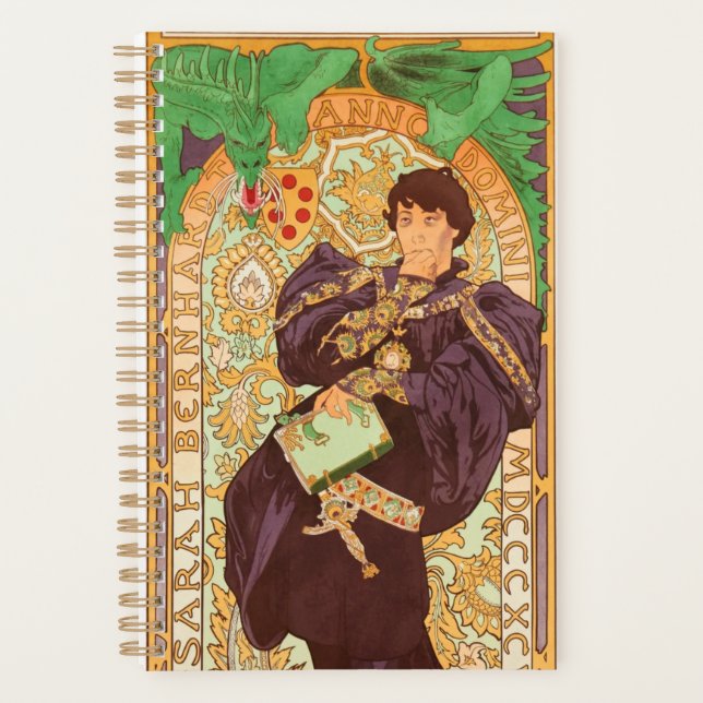 Agenda Alphonse Mucha Prince y Dragon (Anverso)