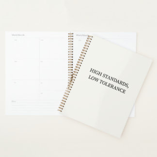 Agenda Altos Estándares, Baja Tolerancia Póster Minimalis