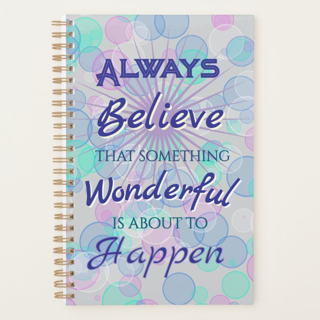 Agenda Always Believe Wonderful Planner (Anverso)
