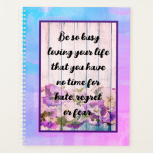 Agenda Ama tu vida Blue Purple Country Planner