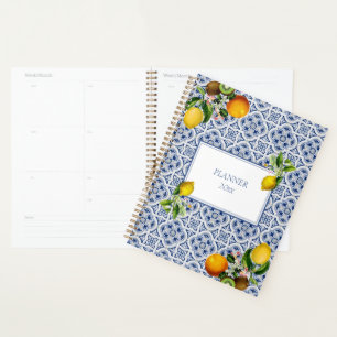 Agenda Amalfi Coast Lemon Blue Tiles Italia Sin Fecha