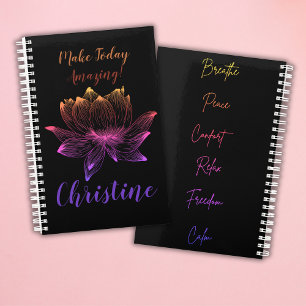 Agenda Amantes de la meditación de yoga de flores de Lotu