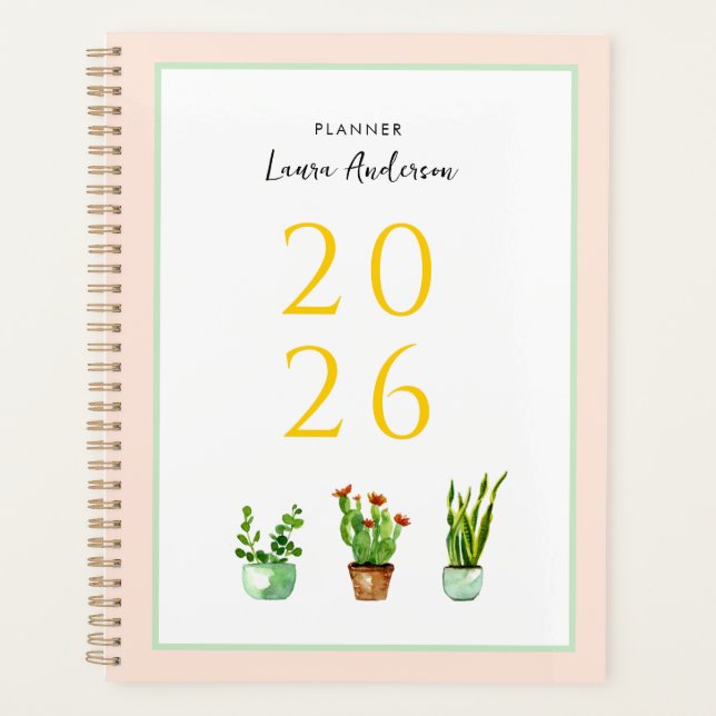 Agenda Amantes de las plantas personalizadas 2023 Planner (Anverso)