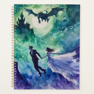 Agenda Amantes voladores - Pintura de acuarela