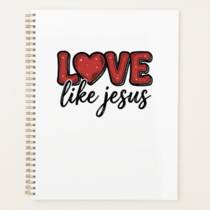 Agenda Amar como Jesús Diseño de camiseta cristiana vinta