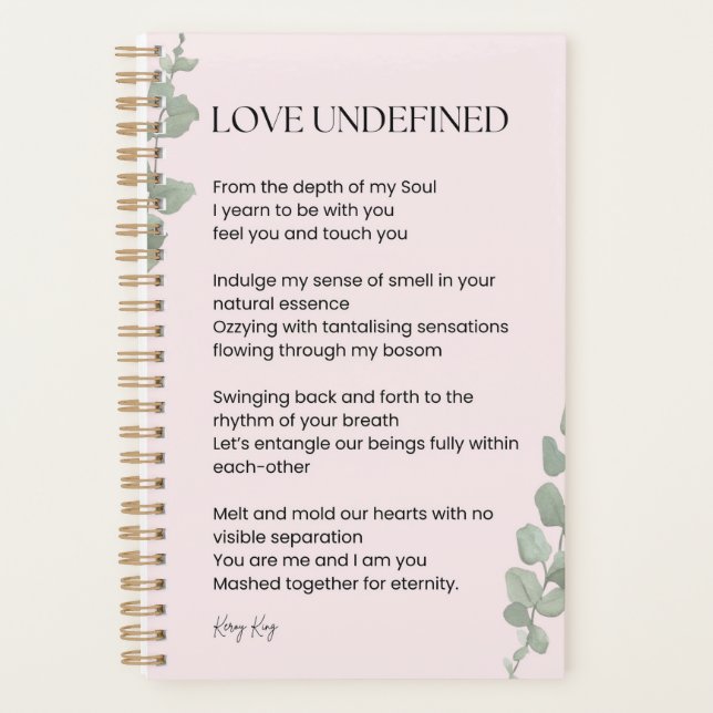 Agenda Amar poesía no definida (Anverso)