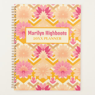 Agenda Amarillo rubio, rosa y amarillo floral