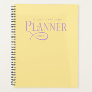 Agenda Amarillo y Morado Personalizado Moderno