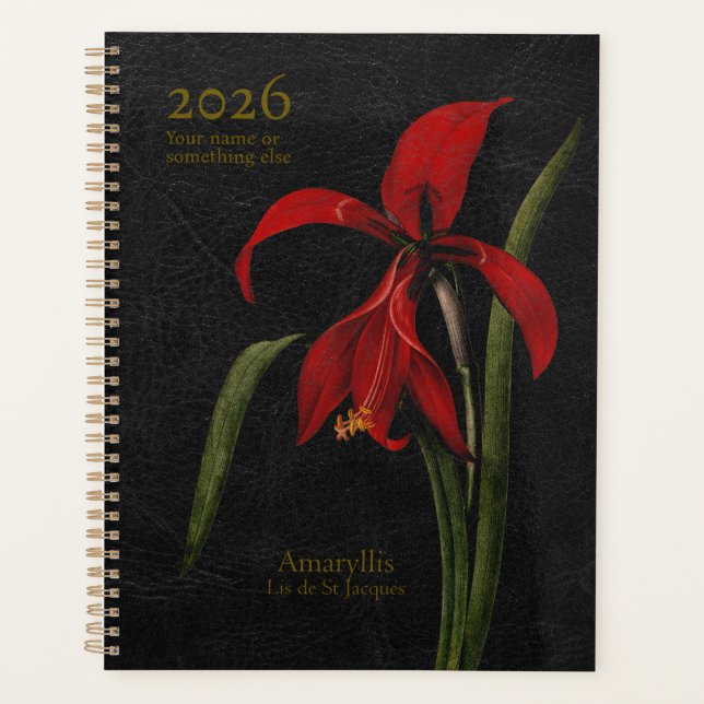 Agenda Amaryllis Grandiflora: El Heraldo de la Esplendide (Anverso)