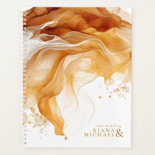 Agenda Amber Brandy Boda de tinta abstracta ID1089