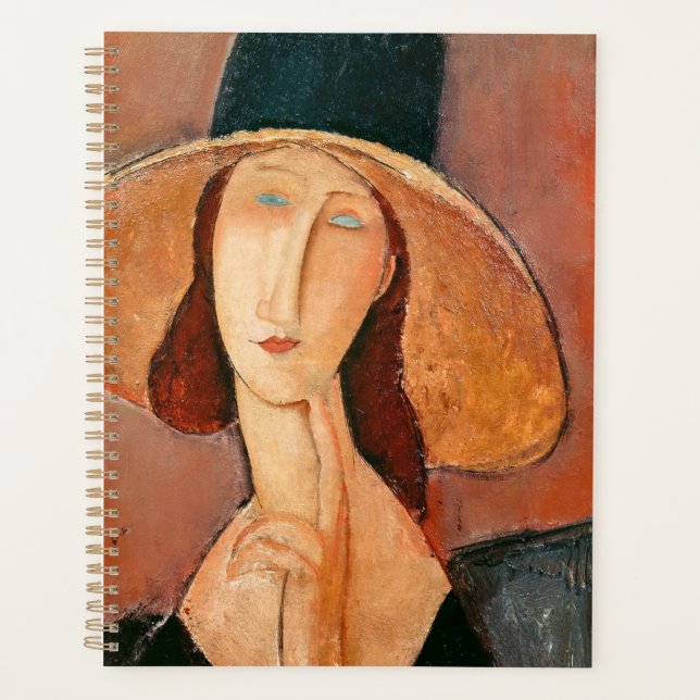 Agenda Amedeo Modigliani - Jeanne Hebuterne en gran Gorra (Anverso)