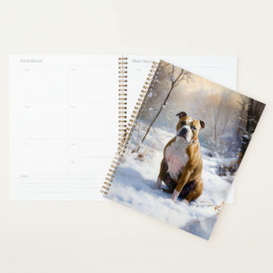 Agenda American Staffordshire Deja que nieve Navidad