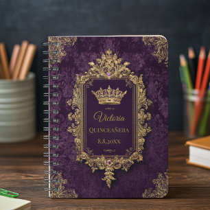 Agenda Ametista Real Quinceañera, personalizado