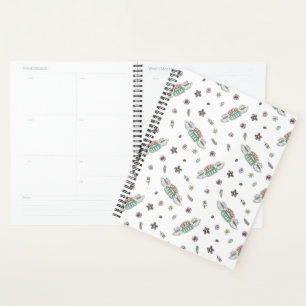 Agenda AMIGOS™ Patrón de acuarela de café de Perk centr