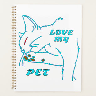AGENDA AMO A MI CUTE AQUA MASCOTA CAT