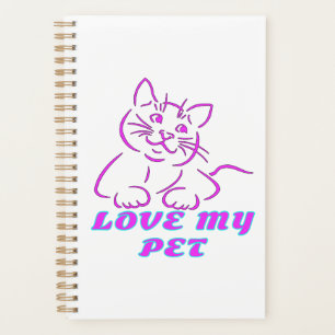 AGENDA AMO A MI MASCOTA DE CUTE ROSA CAT