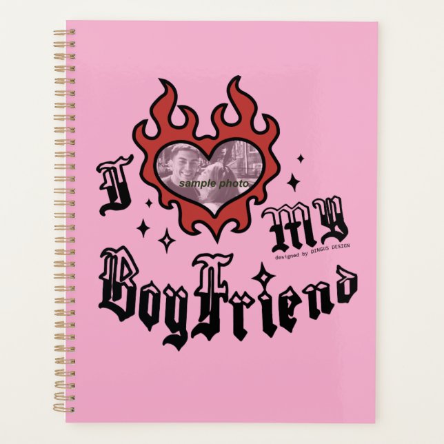 Agenda Amo a mi novio - Rojo - DingusDesign  (Anverso)
