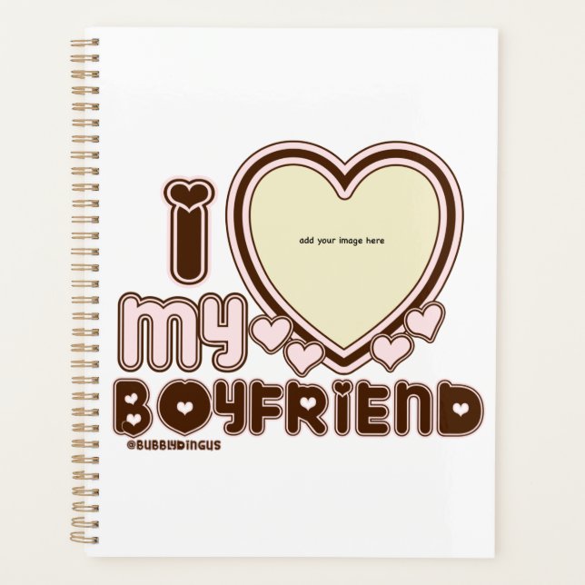 Agenda Amo a mi novio rosa (Anverso)