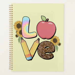 Agenda Amor - Colorido diseño docente con Apple y lápiz